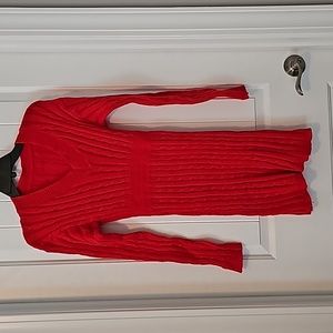 #202 Ladies small red knit dress